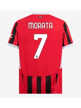 Billige AC Milan Alvaro Morata #7 Hjemmedrakt 2024-25 Kortermet